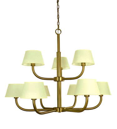 Framburg Emma 9 - Light Brushed Brass Foyer Chandelier 5759 BR