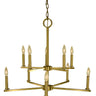 Framburg Evelyn 10 - Light Brushed Brass Dining Chandelier 5760 BR