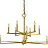 Framburg Evelyn 12 - Light Brushed Brass Foyer Chandelier 5762 BR