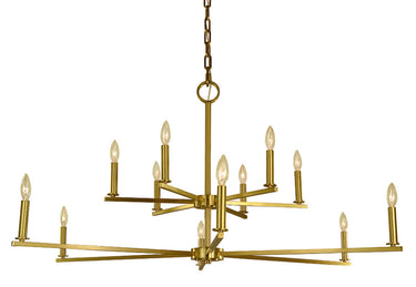 Framburg Evelyn 12 - Light Brushed Brass Foyer Chandelier 5762 BR