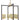 Framburg Avery 6 - Light Brushed Brass/Matte Black Dining Chandelier 5774 BR/MBLACK