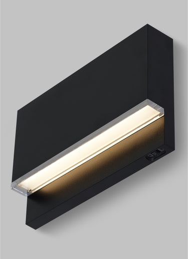 Modern black LED outdoor step light, 3000K, for safe stair lighting