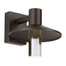 Modern industrial Ash 16" outdoor wall sconce by Visual Comfort in a bronze finish.
