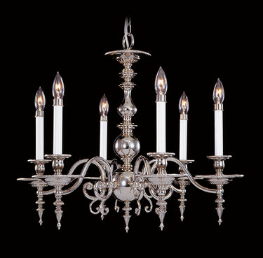 Framburg Kensington 6 - Light Polished Silver Dining Chandelier 7446 PS
