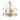Framburg Kensington 9 - Light Polished Brass Dining Chandelier 7449 PB