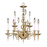 Framburg Kensington 9 - Light Polished Brass Dining Chandelier 7449 PB