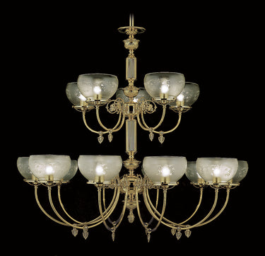 Framburg Chancery 15 - Light Polished Brass Foyer Chandelier 7515 PB