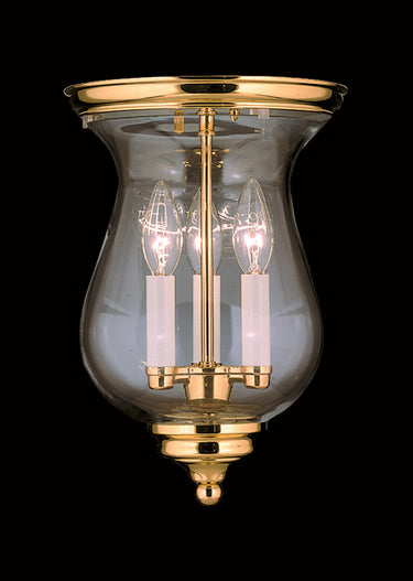 Framburg Jamestown 3 - Light Polished Brass Flush Mount 7572 PB