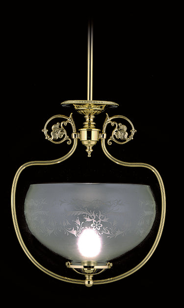 Framburg Chancery 1 - Light Polished Brass Pendant Light 7801 PB