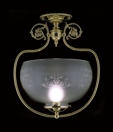 Framburg Chancery 1 - Light Polished Brass Flush Mount 7811 PB
