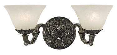 Framburg Napoleonic 2 - Light Antique Silver with White Marble Glass Shade Wall Sconce 7882 AS/WH