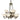 Framburg Napoleonic 9 - Light French Brass with White Marble Glass Shade Dining Chandelier 7889 FB/WH