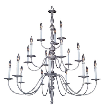 Framburg Jamestown 18 - Light Satin Pewter Foyer Chandelier 7918 SP