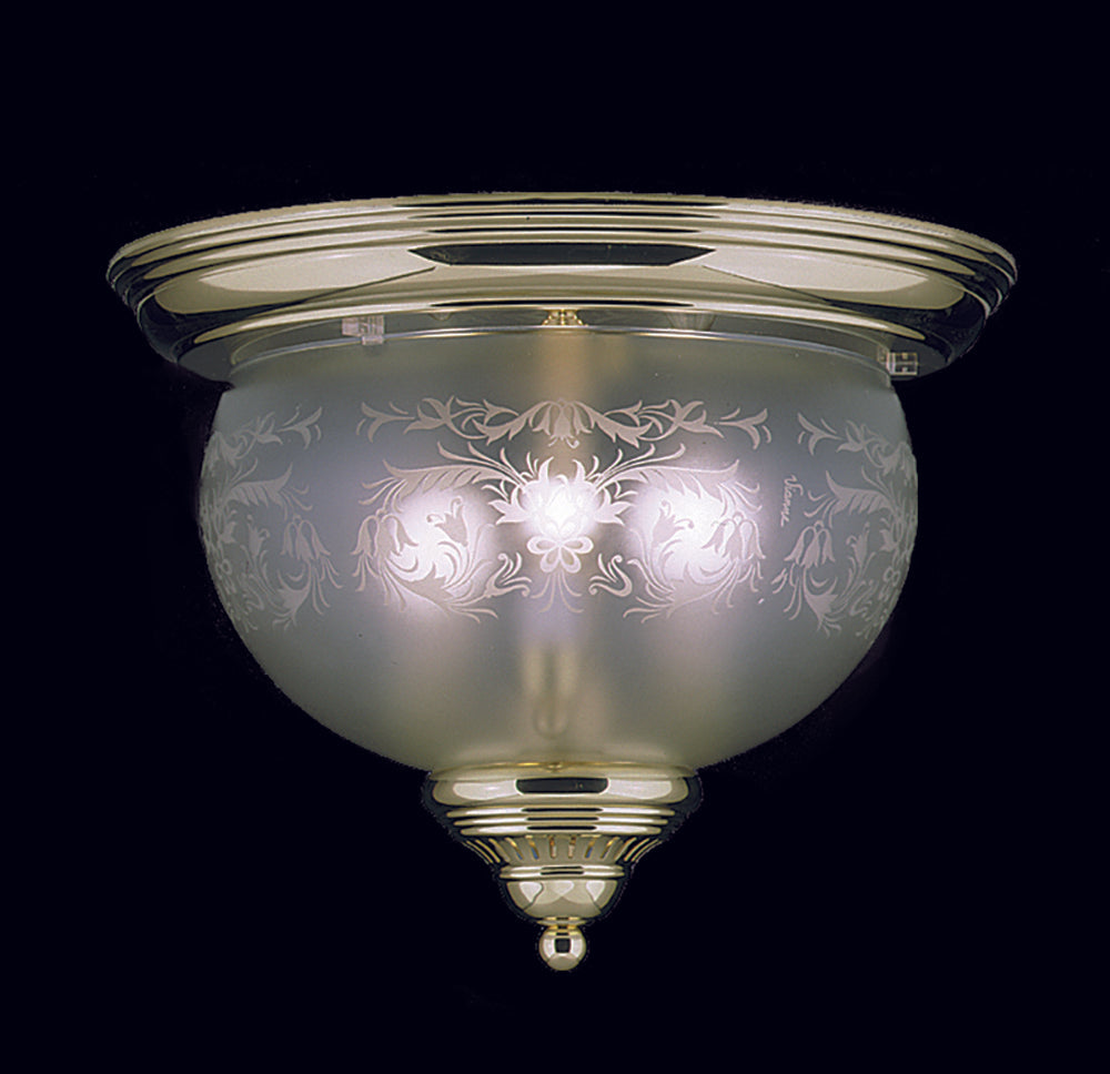 Framburg 3-Light Polished Brass Chancery Flush Semi-Flush Mount