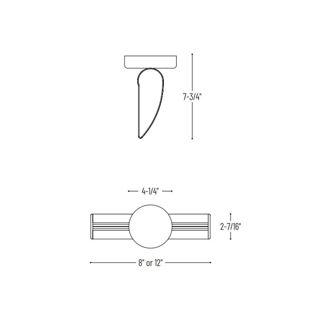 Nora Lighting 8" Dipper LED with Monopoint Canopy
