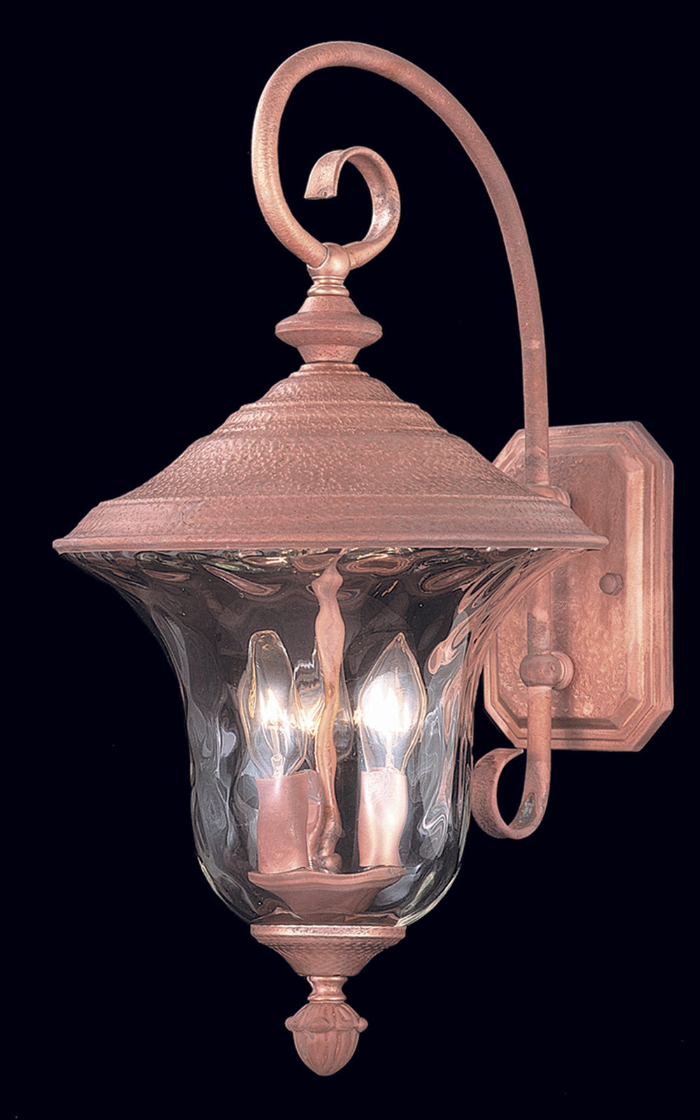 Framburg 3-Light Raw Copper Carcassonne Exterior Wall Mount