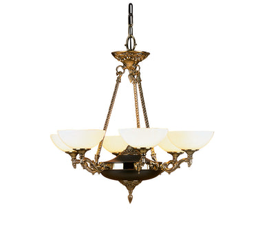 Framburg Napoleonic 6 - Light French Brass Dining Chandelier 8406 FB