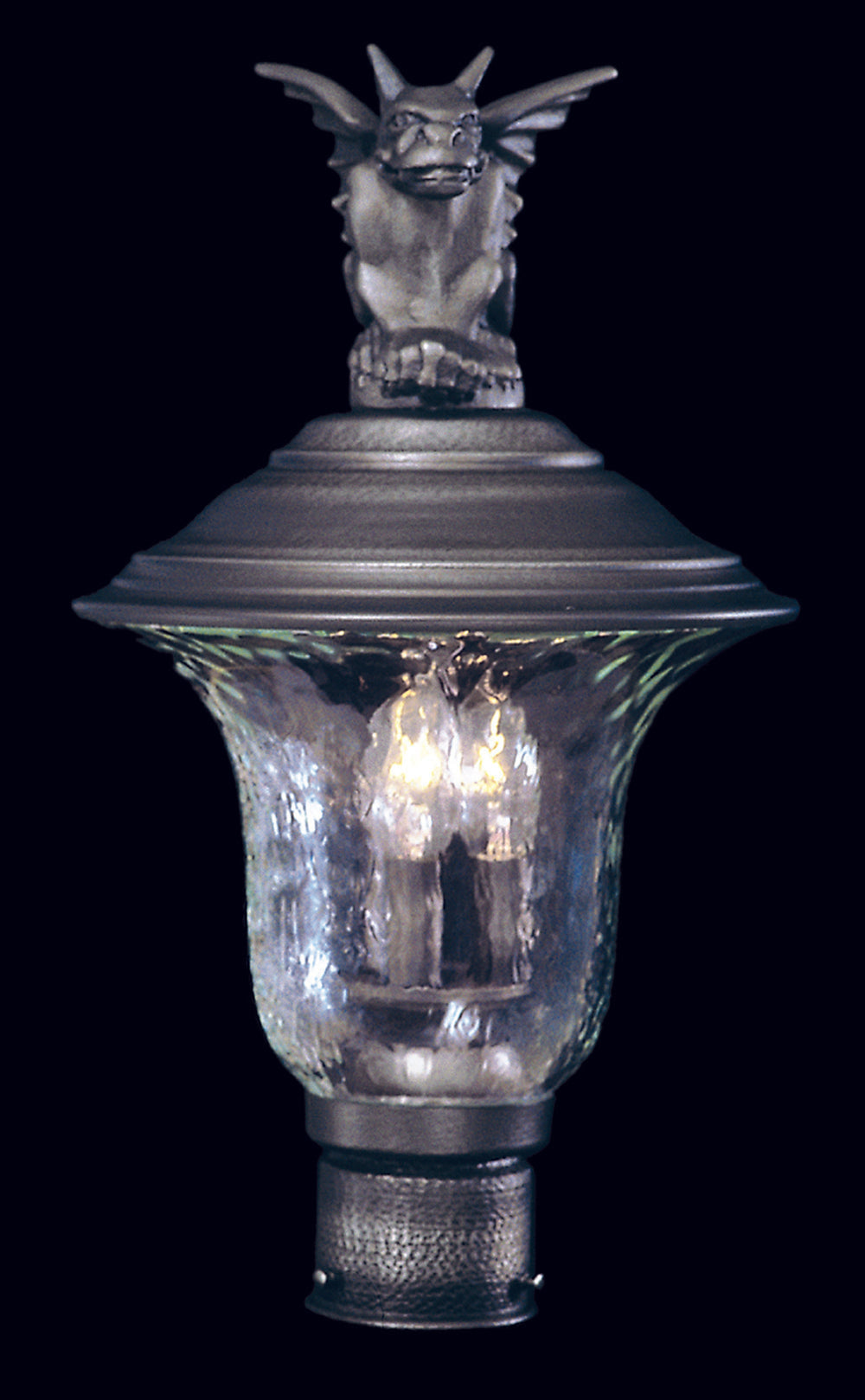 Framburg 3-Light Iron Carcassonne Exterior Post Mount