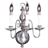 Framburg Jamestown 3 - Light Satin Pewter Wall Sconce 9123 SP