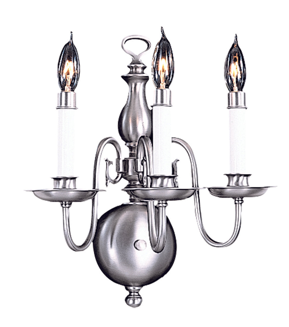 Framburg 3-Light Satin Pewter Jamestown Sconce