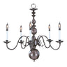 Framburg Jamestown 5 - Light Mahogany Bronze Dining Chandelier 9125 MB