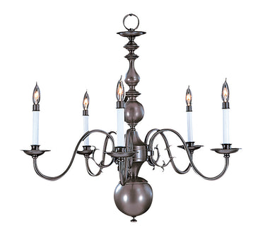 Framburg Jamestown 5 - Light Mahogany Bronze Dining Chandelier 9125 MB