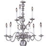 Framburg Jamestown 9 - Light Satin Pewter Dining Chandelier 9129 SP