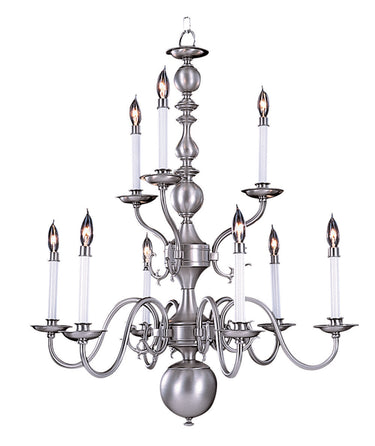 Framburg Jamestown 9 - Light Satin Pewter Dining Chandelier 9129 SP