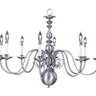 Framburg Jamestown 8 - Light Satin Pewter Dining Chandelier 9130 SP