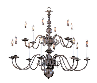 Framburg Jamestown 14 - Light Mahogany Bronze Foyer Chandelier 9135 MB