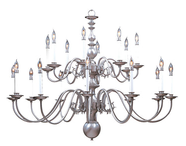 Framburg Jamestown 20 - Light Satin Pewter Foyer Chandelier 9138 SP