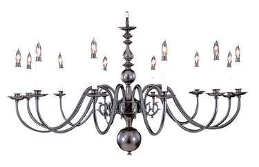 Framburg Jamestown 12 - Light Mahogany Bronze Foyer Chandelier 9142 MB