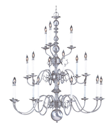 Framburg Jamestown 18 - Light Satin Pewter Foyer Chandelier 9148 SP