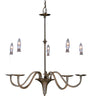 Framburg Jamestown 5 - Light Mahogany Bronze Dining Chandelier 9225 MB