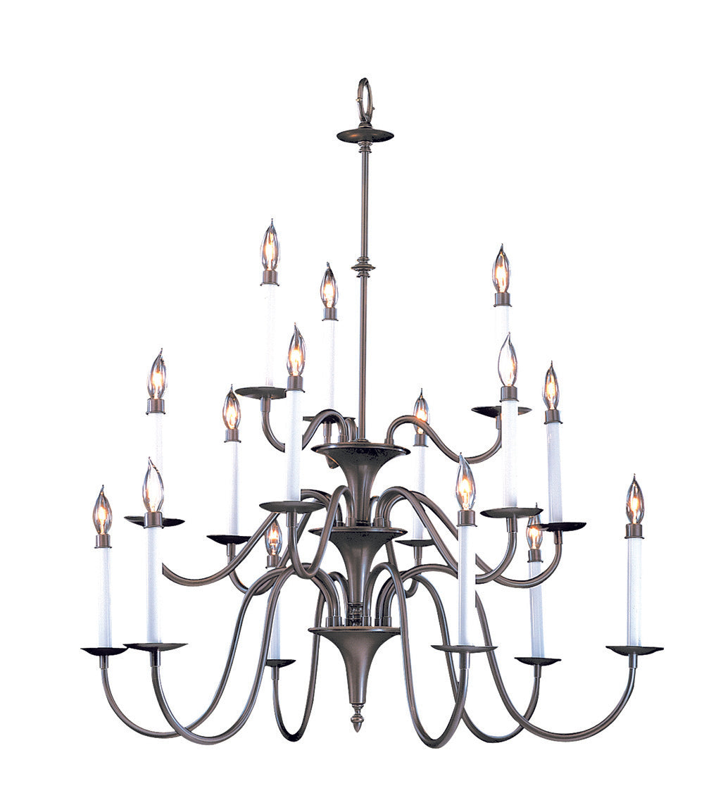Framburg 15-Light Mahogany Bronze Jamestown Foyer Chandelier