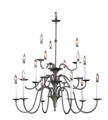 Framburg Jamestown 15 - Light Mahogany Bronze Foyer Chandelier 9235 MB