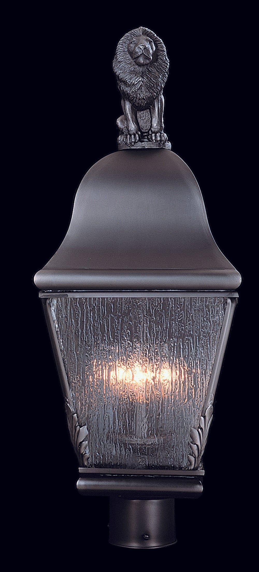 Framburg 3-Light Iron Coeur De Lion Exterior Post Mount