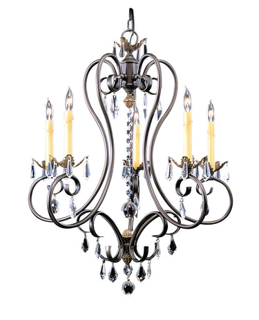 Framburg Liebestraum 5 - Light Mahogany Bronze Dining Chandelier 9905 MB