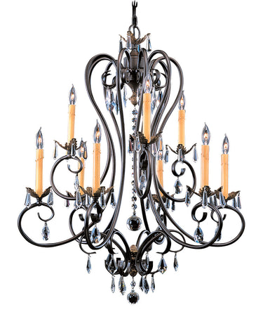 Framburg Liebestraum 9 - Light Mahogany Bronze Dining Chandelier 9909 MB