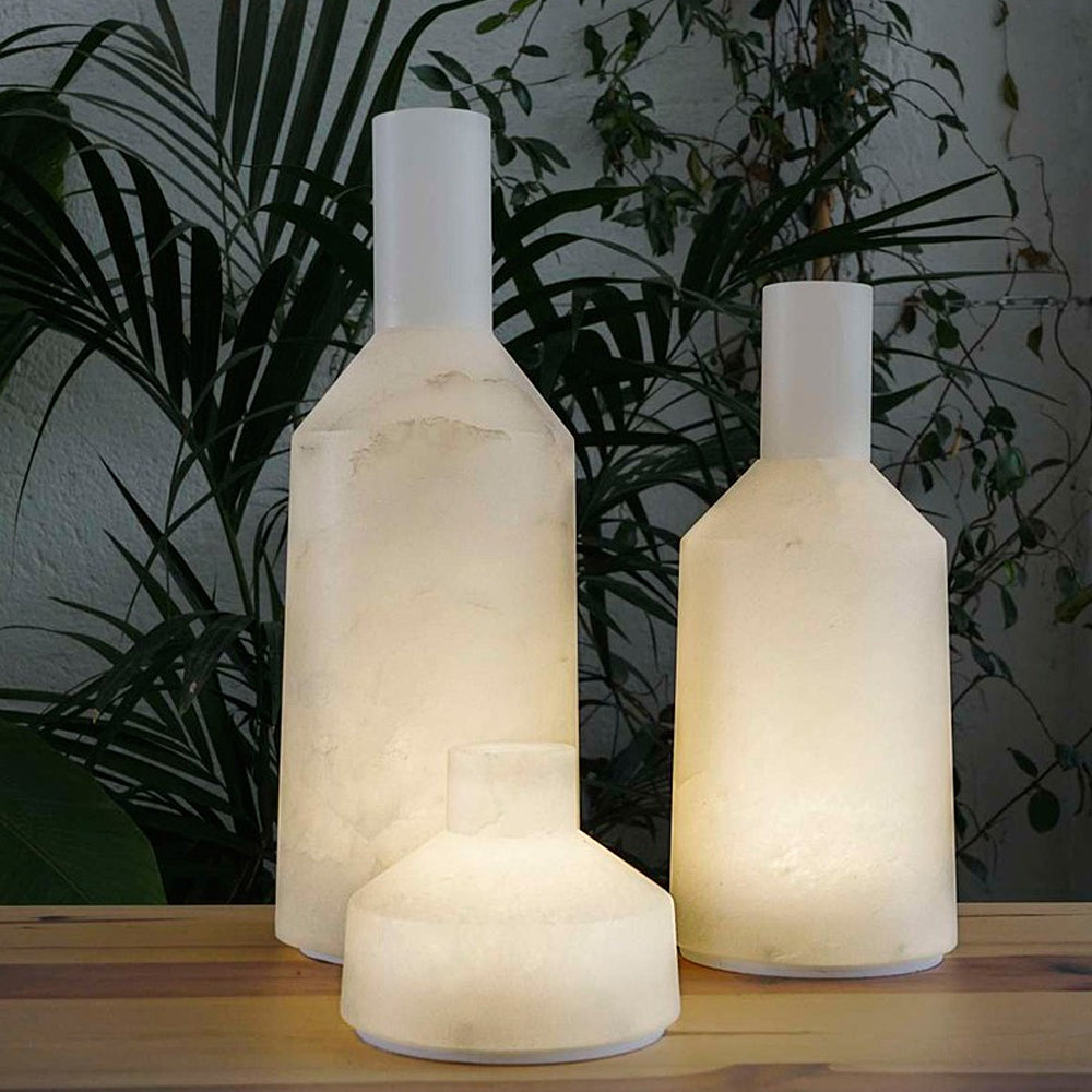 Alabaster Battery Operated Table Lamp by Carpyen