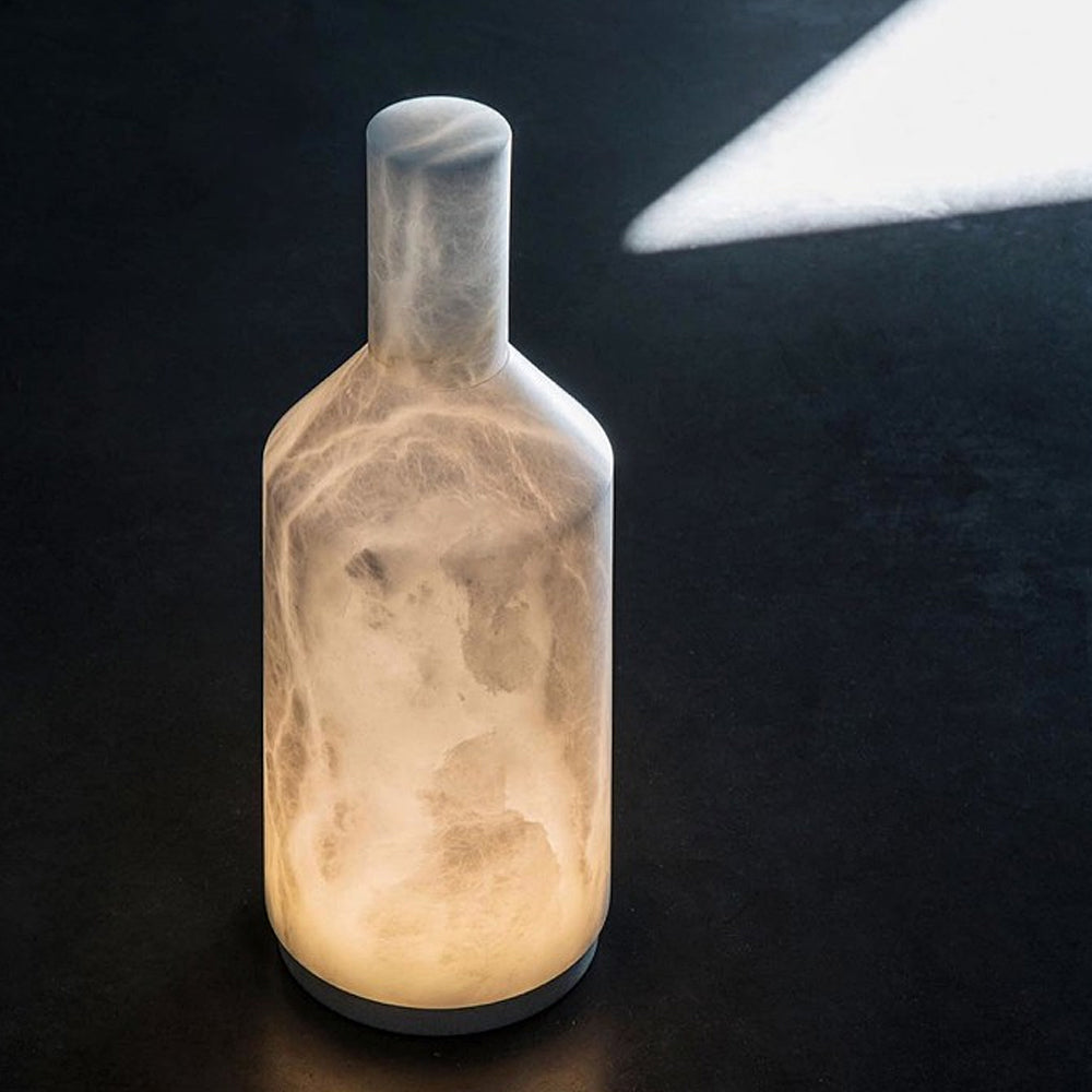 Alabaster Battery Operated Table Lamp by Carpyen