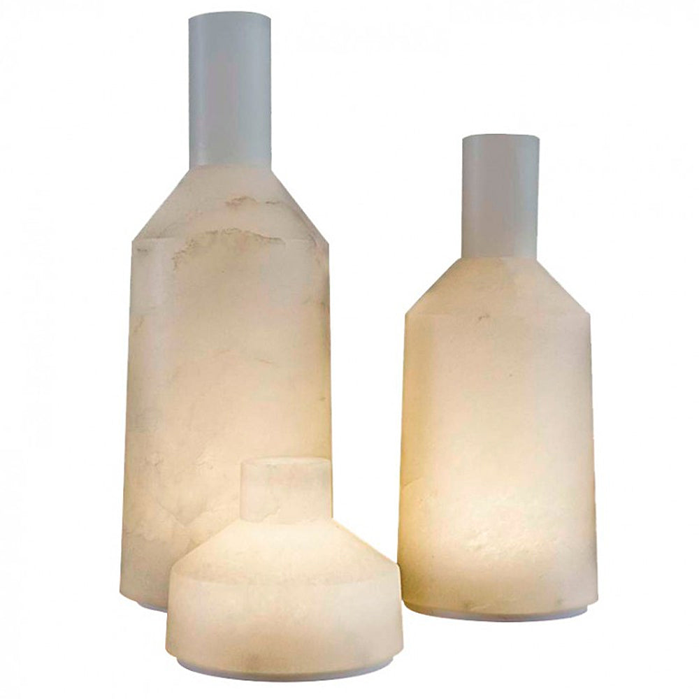 Alabaster Battery Operated Table Lamp by Carpyen