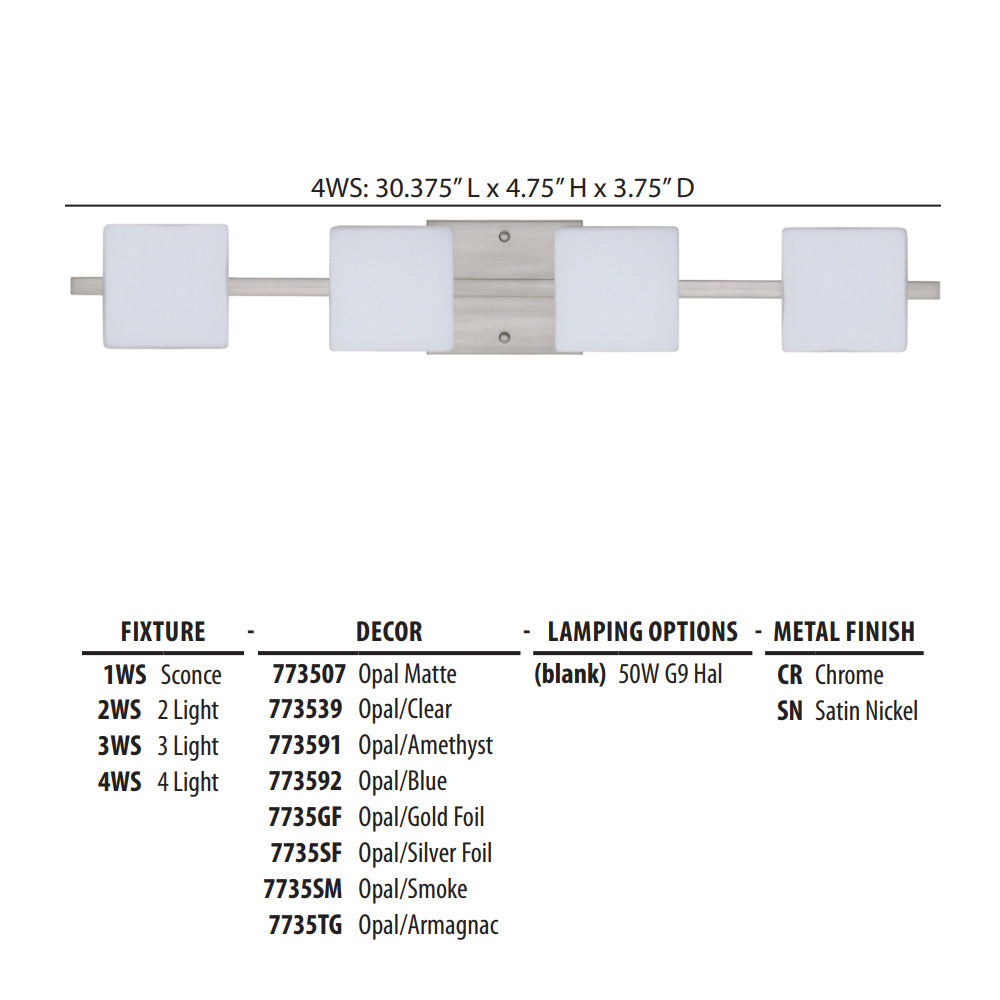 Besa Lighting Alex 4 Bath Light