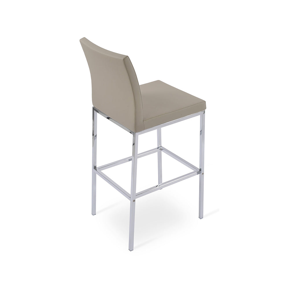 Aria Metal Counter Stool Leather by SohoConcept