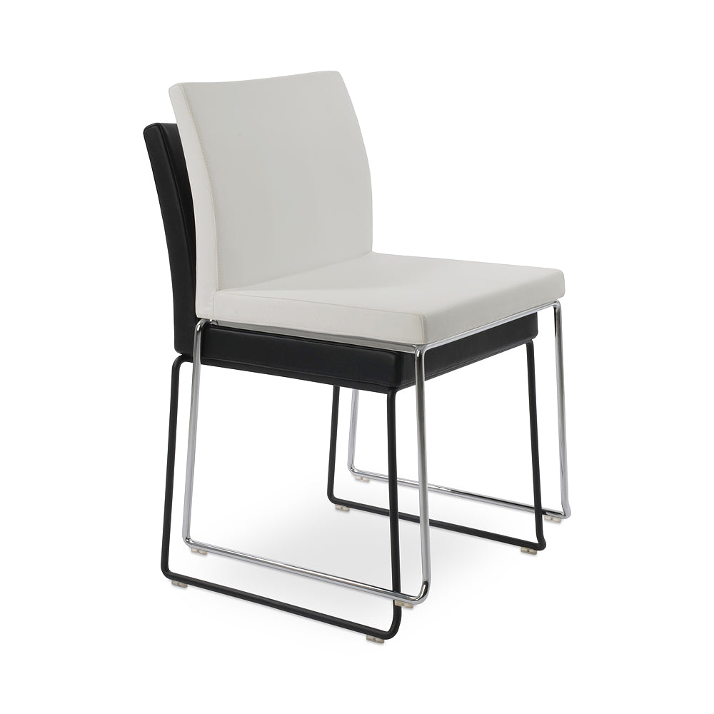 Aria Stackable Chair Leather by SohoConcept