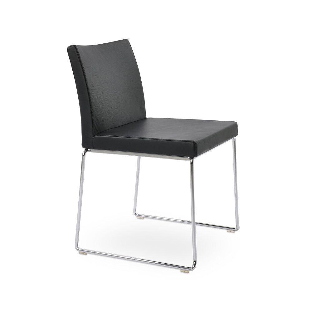 Aria Stackable Chair Leather by SohoConcept