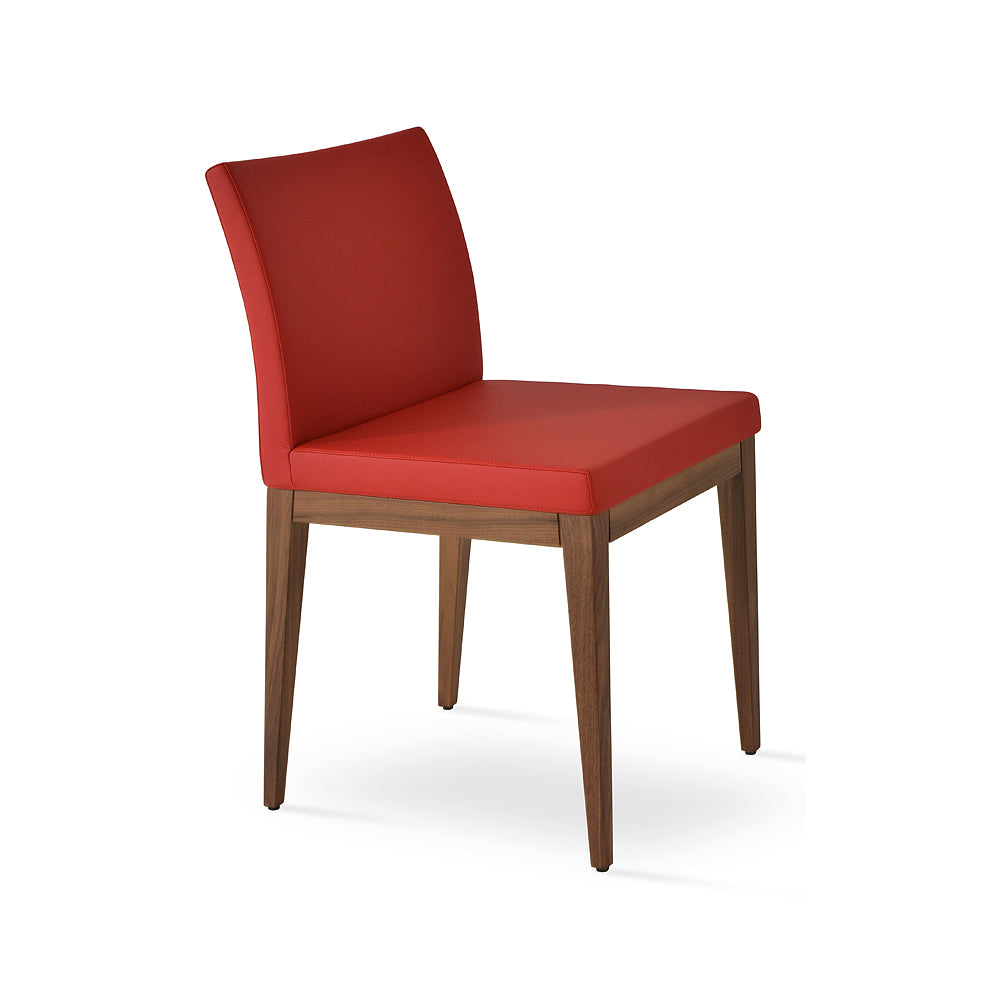 Aria Wood Dining Chair Leather by SohoConcept