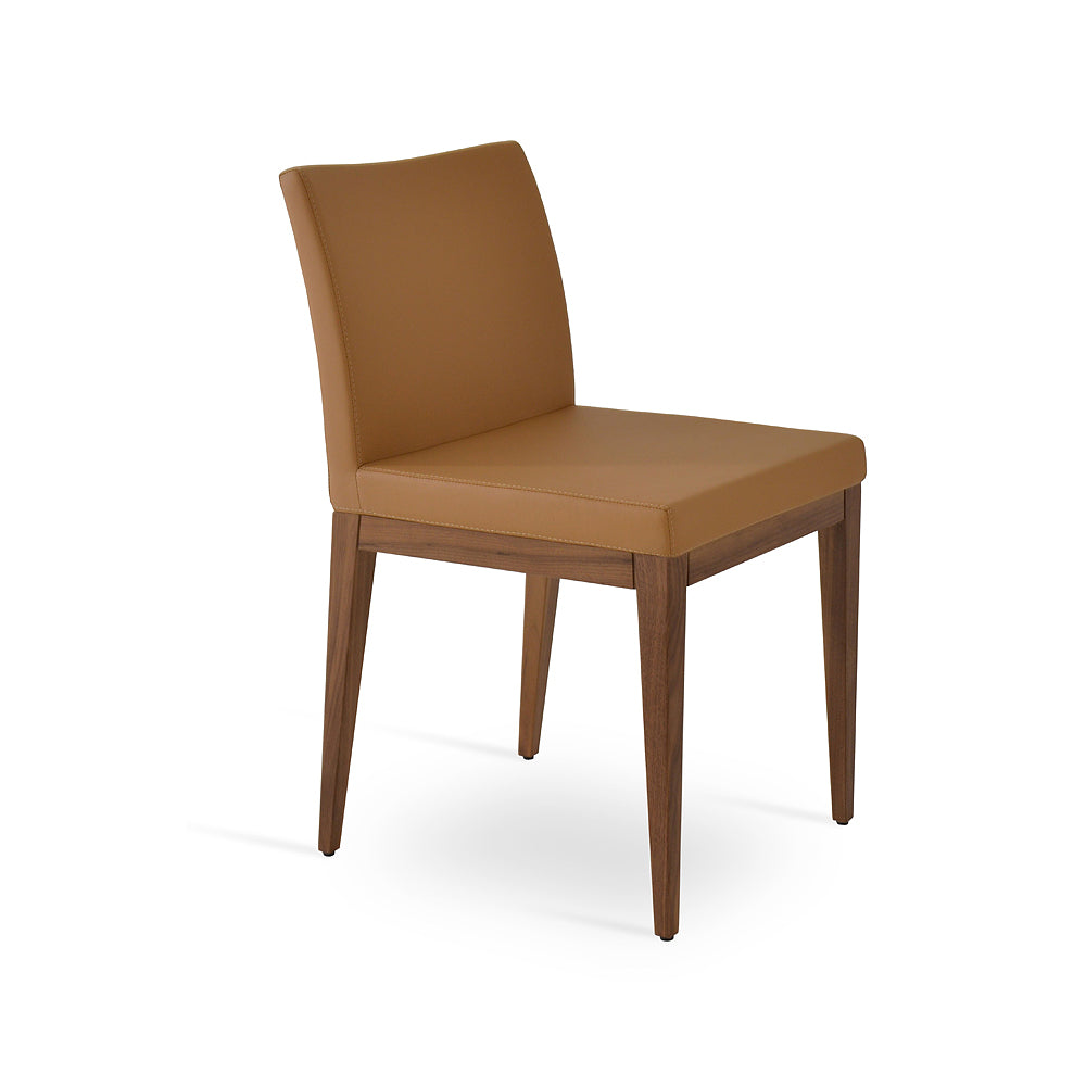 Aria Wood Dining Chair Leather by SohoConcept