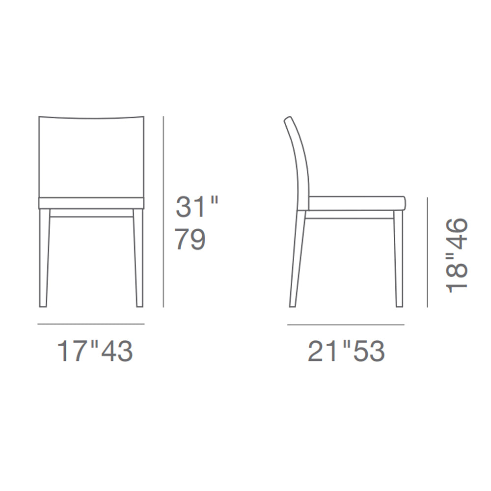 Aria Wood Dining Chair Leather by SohoConcept
