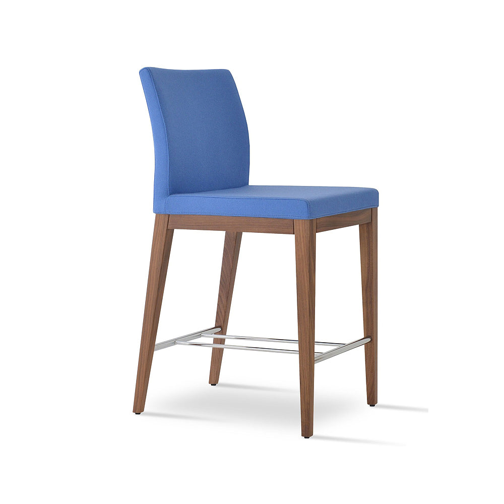 Aria Wood Counter Stool Fabric by SohoConcept